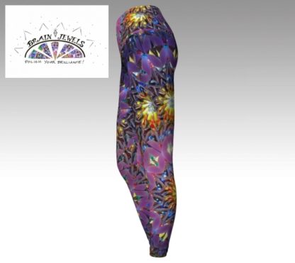 Flirty Purple Wide Band Yoga Leggings - Image 3