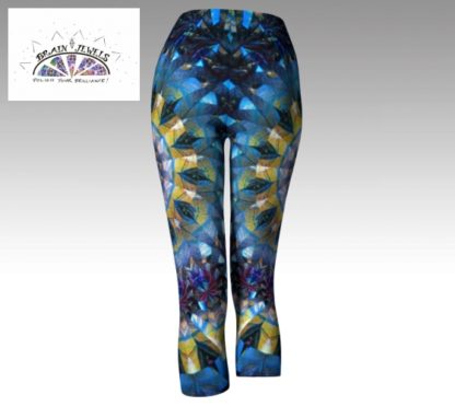 Galactic Plaid Capri Leggings - Image 3