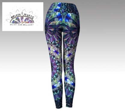 Purple Passion Wide Band Yoga Leggings - Image 3