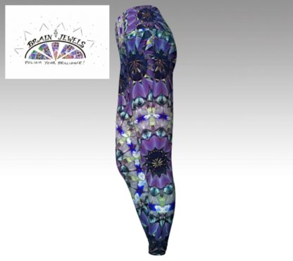 Purple Passion Wide Band Yoga Leggings - Image 2