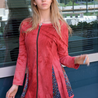 Jacket Dress Hand-dyed Poppy Red