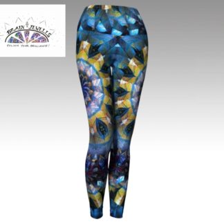 Galactic Plaid Wide Band Yoga Leggings