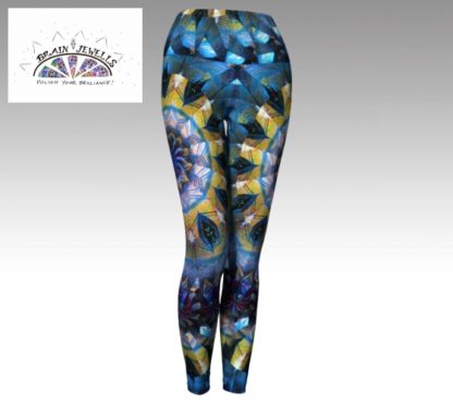 Galactic Plaid Wide Band Yoga Leggings