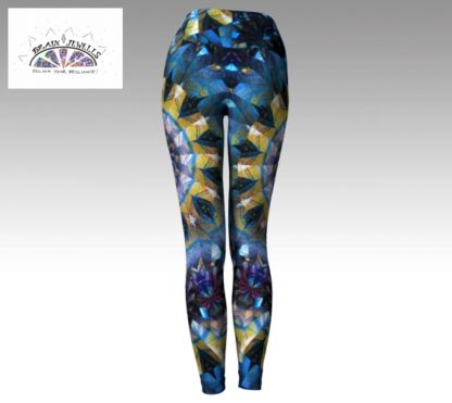 Galactic Plaid Wide Band Yoga Leggings - Image 3
