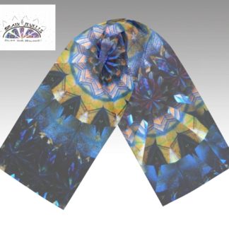 Galactic Plaid 16" x 72" Sheer Brain Jewells scarf