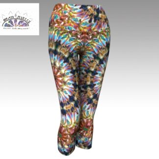 Carnivale! Wide Yoga Band Capri Leggings